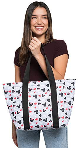 Disney Tote Mickey & Minnie Mouse Icon Print Zipper Travel Bag3