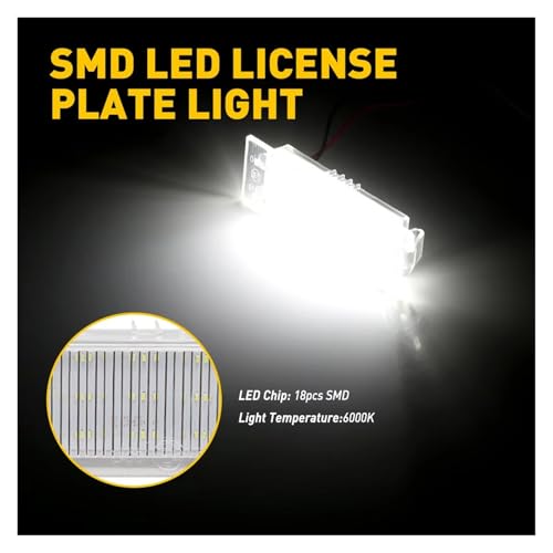 Luz LED matrícula Canbus Opel para solucionar error de bombilla fundida luz impermeable 3