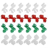 Yuanpgky Autotürschloss-Stangen-Clips, 24-teiliges Set für die meisten Fahrzeuge, wiederverwendbare Kunststoffbefestigungen mit 2–3,8 mm Löchern in Weiß, Grün, Rot, direkter Ersatz für beschädigte