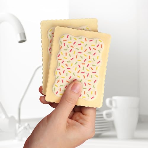 Image of Genuine Fred SLOP TARTS, Set of 4, Compressed Kitchen Sponges, Expands When Wet, Clever and Quirky Kitchen Accessory