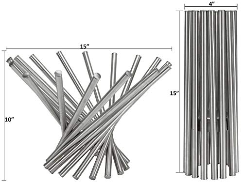 Nicunom Stainless Steel Rotation Fruit Bowl, Foldable Rotation Fruit Basket, Modern Countertop Fruit Basket Holder, Unique Design Decorative Fruit Stand Kitchen Storage, Silver #TOP1