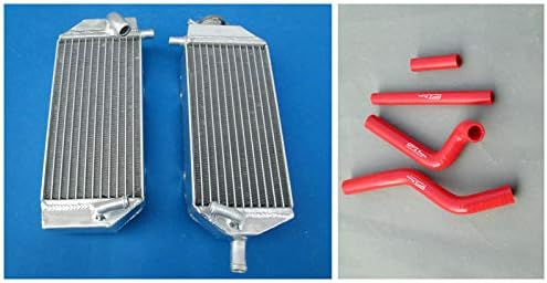 L&R Aluminum Radiator + Hose For 2001-2008 Suzuki RM 125 RM125 2002 2003 2004 2005 2006 2007