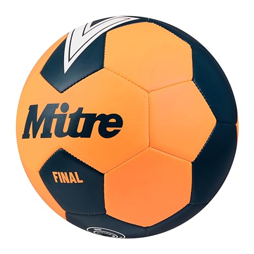 Mitre Final Recreational Football, Fluo Orange/Tidal Teal, 3 - Image 2