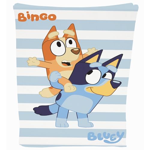 Bluey Manta De Forro Polar De Bingo Para Niños, Diseño De Perro Con Talón, Regalo Para Niños Y Niñas, 100 X 150 Cm