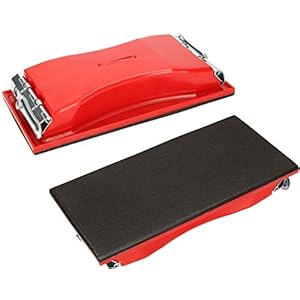 KOTARBAU® Handschuurmachine 105x210mm schuurblok van kunststof met klemvoorziening van metaal voor schuurpapier