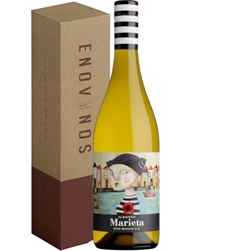 Botella de Vino Blanco Albariño Rias Baixas Galicia Marieta Martin Codax - 1 x 75 cl - Vino Galicia - VIno Martin Codax - Vino Blanco - Marieta Albariño - Mejor Seleccion ENOVINOS THE WINE BRAND