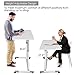 Tangkula Mobile Standing Desk, C-Shaped Sit Stand Desk with Adjustable Height, Lockable Wheels & Metal Frame, Rolling Laptop Desk, Portable Computer Workstation for Small Space