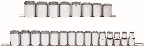 Stanley Proto J54209 - Juego de llaves métricas de 23 piezas, 6 puntos, 1/2 pulgada