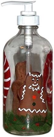 ArtisanStreet's Gingerbread Man Design Soap or Lotion Pump Dispenser. Hand Painted