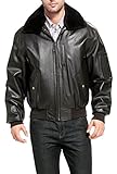 Landing Leathers Men Air Force B-15 Leather Flight Bomber Jacket (Also available in Big & Tall), Brown, XX-Large