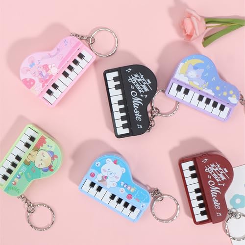 Electronic Keyboard Keychain Interactive Sound Toy Musical Instrument Piano Keyring for Classroom Travel Accessories Educational Music Keychain Toy