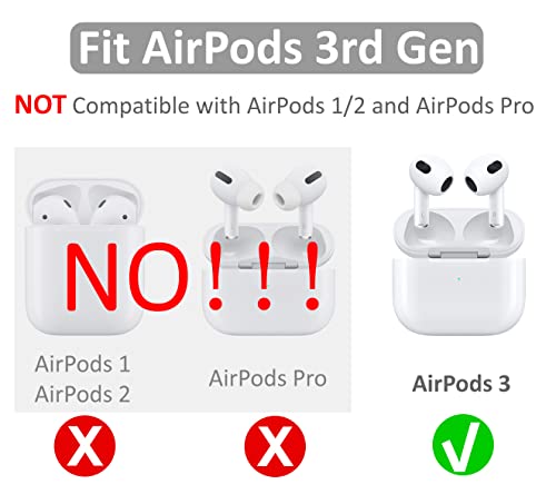 Iiexcel NEWAIRPODSHOOK4X1BBWW 4 Pairs Anti Slip Kit Compatible With Airpods 3Rd Gen, Silicone Sport Ear Hooks And 360° Rotation Adjustable Length Outdoor Earhooks Grip Ear Tips Wing Buds Holder thumb #1