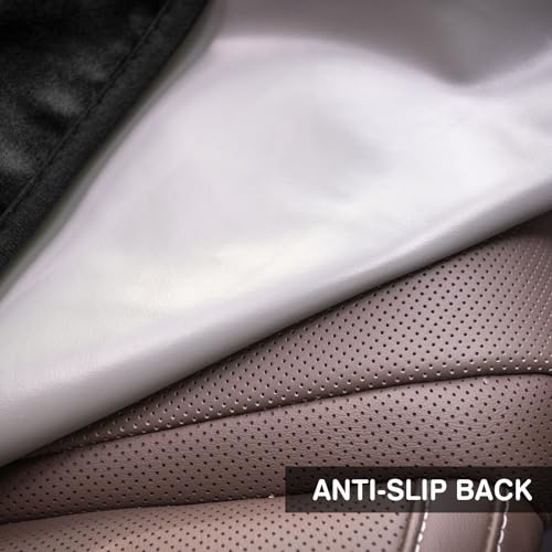 Image of Leader Accessories Velvet Waterproof Car Seat Cover Black Anti-Slip for Gym Workout, Running, Swimming, Beach and Hiking, Universal Bucket Seat Protector for Cars, SUVs and Trucks