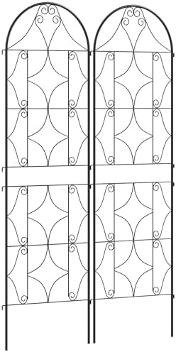 Treillis De Jardin Blanc, Panneaux Grille En Métalliques, 180cm, 200cm
