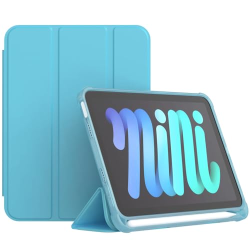 Étui iPad Air 2 robuste bleu avec porte-crayon et support rabattable