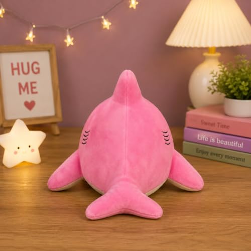 Image of Goldenhub Plush Pink Shark Soft Toy, 45 cm for Kids