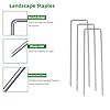 6 Inch 23 Pcs Hot-dip Galvanized U-Shaped Garden Stakes, Landscape Staples, Ground Stakes, for Decoration Weed Barrier Fabric, Irrigation Tubing, Holding Fence, Tarpaulin (22, 6 INCH) #1