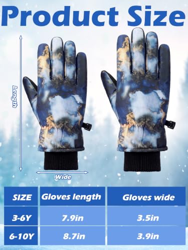 Image of Geyoga Kids Waterproof Winter Snow Ski Gloves