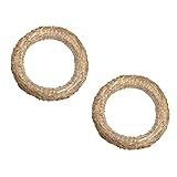 DekoPrinz® Strohkränze, 2 Stück | ø 30 cm Durchmesser | 5 cm Stärke | Strohrömer, Türkranz, Deko-Kranz, Kranz-Rohling, Strohring