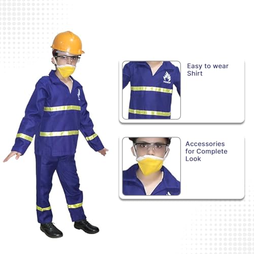 Image of Kaku Fancy Dresses Our Helper Costume for Boys & Girls | Social Helper Doctor, Nurse, Fireman, Postman, Teacher, Farmer Dress For Kids