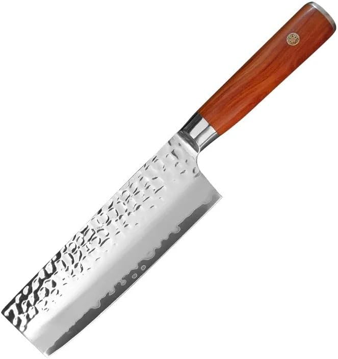 Meat Cleaver, 7 Inch Stainless Steel Hand Forge Blade Barbecue Cooking Utility Boning Knife Chef Knives Cleaver Meat Fruit Fish Fillet Kitchen Knife