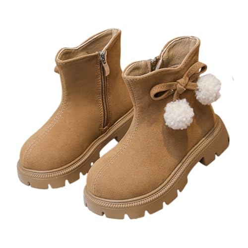 Girls Ankle Boots Comfortable Side Zipper Soft Leather Shoes 2025 Winter Warm Solid Color Casual Booties2