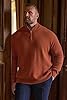 BadRhino Big & Tall Burnt Red Milano Quarter Zip Jumper - Men's - Plus Size Curve #1