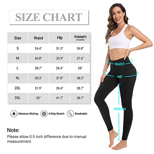 Mirity 4 Pack Yoga Leggings With Pockets For Women - High Waist Tummy Control Pants For Workout #TOP5