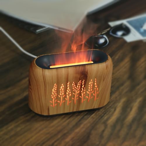 Difusor aromático eléctrico ThreeH 150ml diseño llama con luz LED miniatura 7