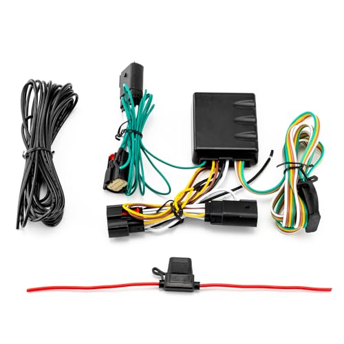 Image of Wsays 4-Pin Trailer Wiring Harness Plug & Play Connect Trailer Tail Lights Brake Signal Lights and Turn Signals Compatible with Jeep Wrangler JL /JLU 2018-2025 Gladiator 2020-2025