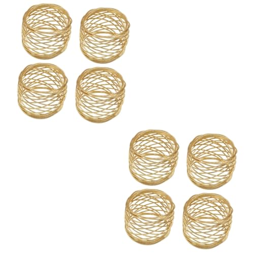 PRETYZOOM 3 Juegos Servilleteros Metalicos Sostenedor del Anillo De La Servilleta Hebilla De Servilleta Dorada Servilleteros Navideños Servilletas Decoradas Servilletero Creativo 4 Uds * 3