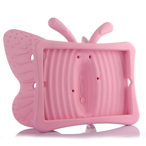 Ipad 5/6/Air/Air 2 Case,Er Chen Kids Light Weight Cute Butterfly Design Shock Proof Eva Foam Series Case Compatible For Ipad 5/6/Air/Air 2(Pink) #TOP3