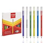 Matador Hi-School Fine Point Roll Gel Pens | Smooth Writing Gel Pens with 0.5mm Ballpoint Tip | Durable Blue Ink Pen for School, Office and Home Use (Black - Pack of 24)