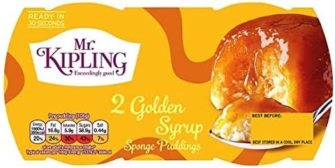 Mr Kipling Puddings Golden Syrup 2 X 85G