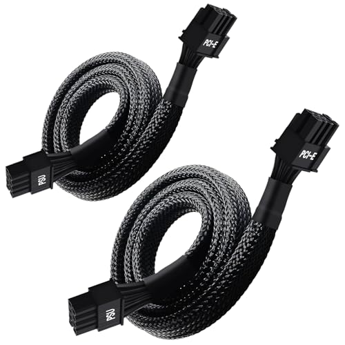 Câble PCIe 8 pin gainé Sincelo mâle vers mâle 6+2 broches pour GPU