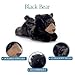 The Petting Zoo Black Bear Stuffed Animal Plushie, Gifts for Kids, Scoopz Wildlife Animals, Bear Plush Toy, 8 inches
