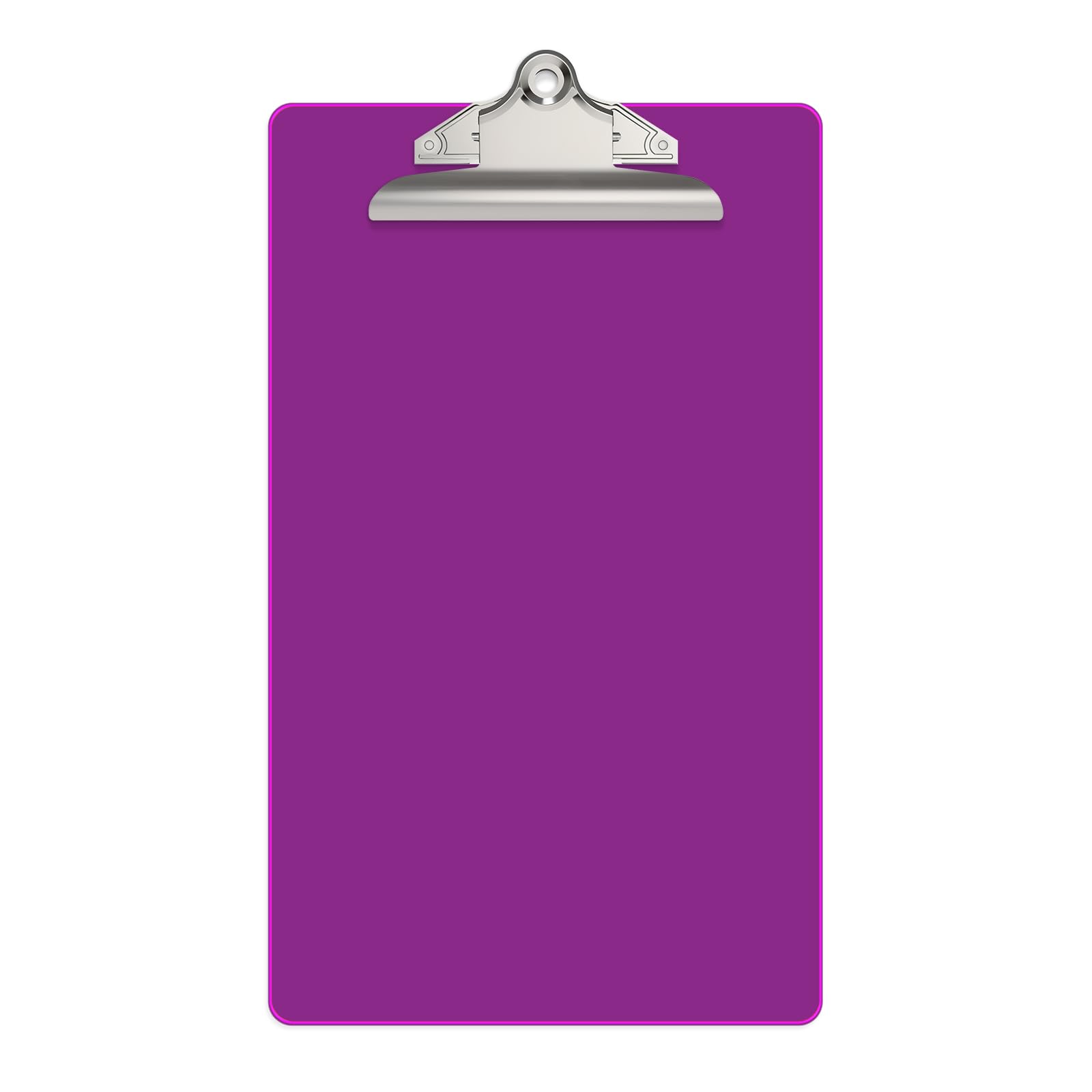Juvealoe 8.5 x 14 Legal Size Clipboard, Purple Plastic Long Clear Boards for Lawyers and Business, Heavy Duty Butterfly Clip, Office Supplies