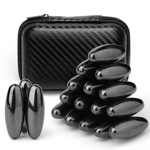 Amarlozn Rattle Fidget Magnets Snake Eggs for Adults, Magnetic Oval Toy for Men, Compatible with Ferrite Putty Office Desk Decor, 18PCS Gift for Teachers, Researchers