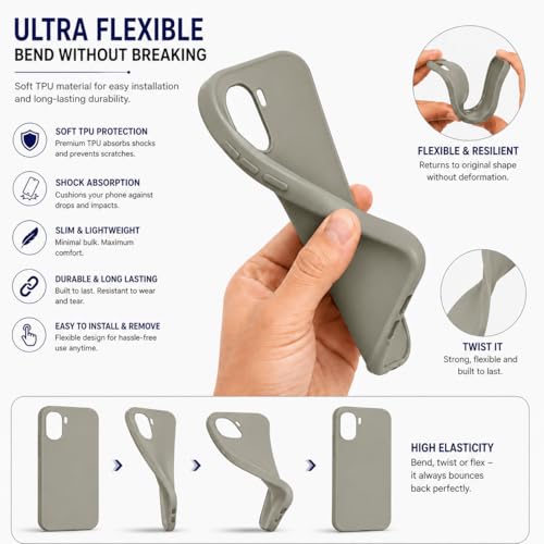 Image of FIRST MART Matte Silicone Back Cover for Vivo T5 Pro - Green