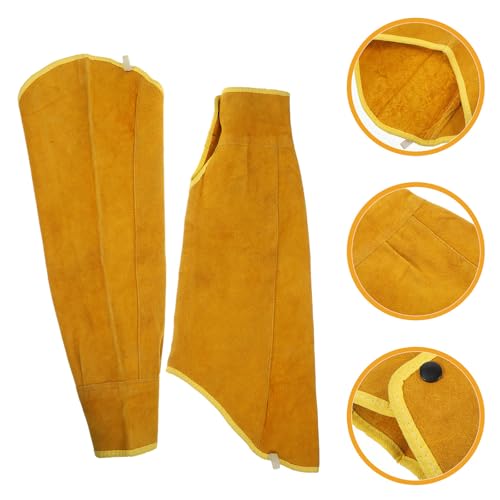 Fundas protectoras de brazo para soldar de piel duradera y resistente Alipis 7