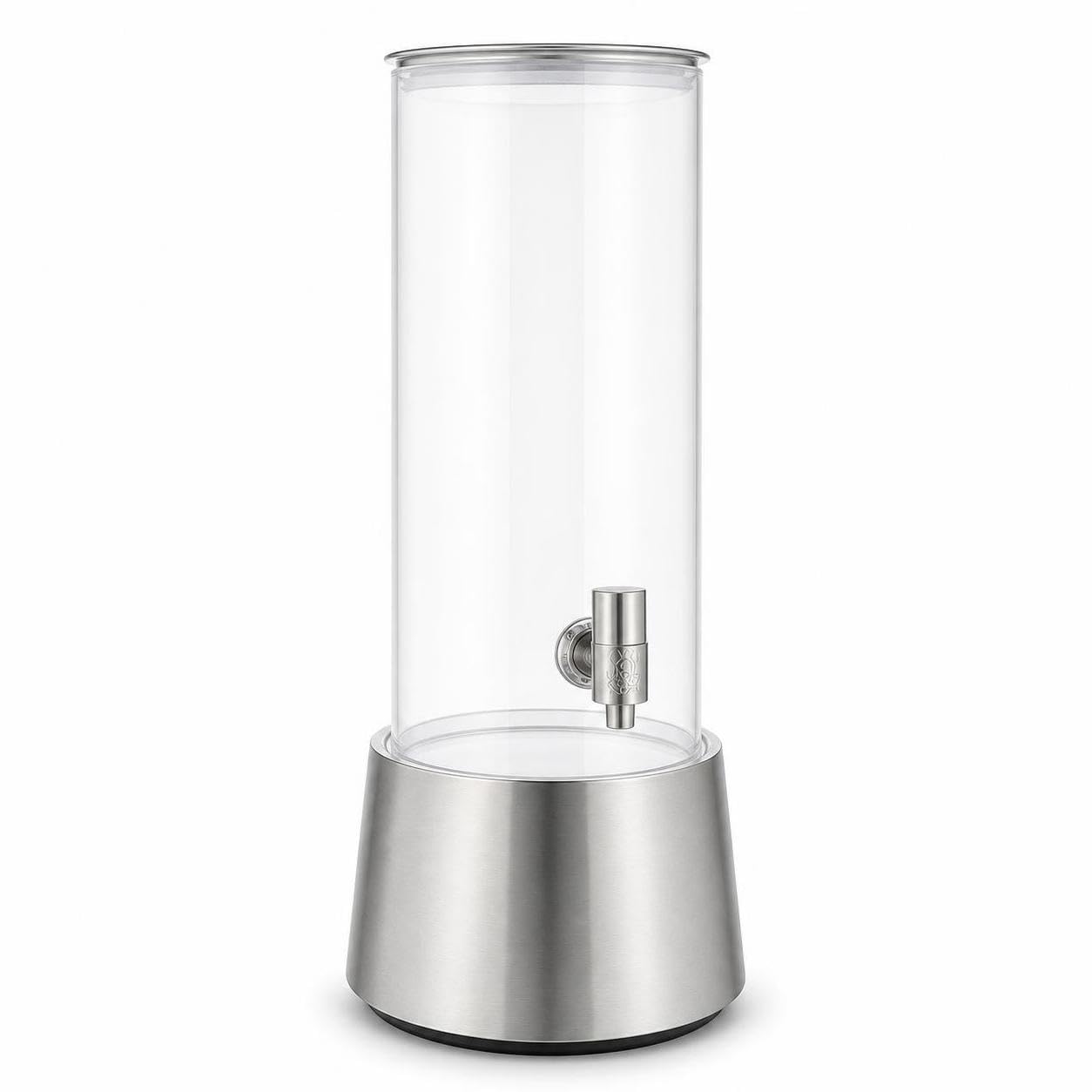Distributeur boisson 3 robinet, pour buffets et réceptions en restauration, pour self-service, Rouge avec colonne de glace