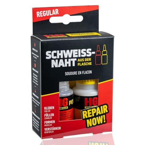 Colle pour plastique caoutchouc pierre HG POWER GLUE REGULAR 1x20g colle 1x40g granulés