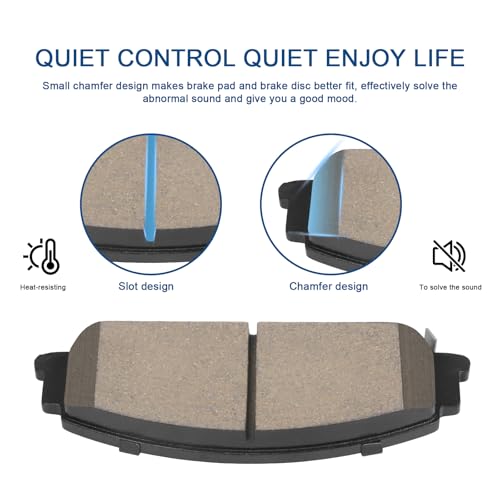 Image of D1351 Front Ceramic Brake Pads Fit For Chevrolet Caprice 2012 PPV,For Pontiac G8 2008, G8 2009 Base /GT