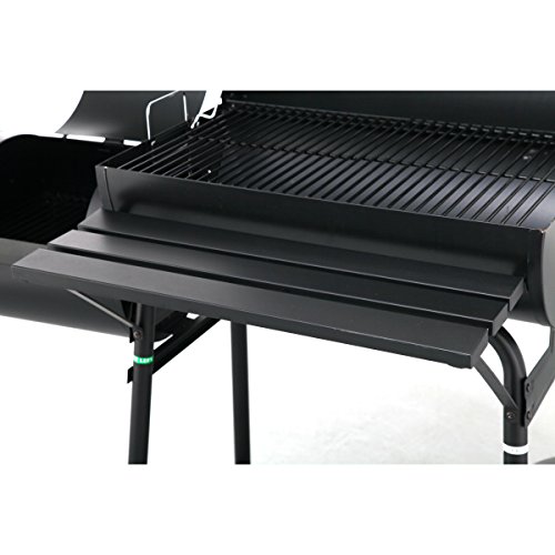 tepro Smoker Biloxi (Holzkohle-Grillwagen mit Rollen) zum Räuchern, BBQ, Grillen, Neben- und Hauptkammer mit Belüftungsregler und Kamin, Thermometer, Maße ca. 126 x 63,5 x 126 cm – Bild 5