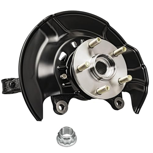 Image of Detroit Axle - Front Left Steering Knuckle for 2009-2013 Toyota Corolla Matrix 2010 2011 2012 Steering Knuckle & Wheel Bearing Hub Assembly Driver Side Replacement