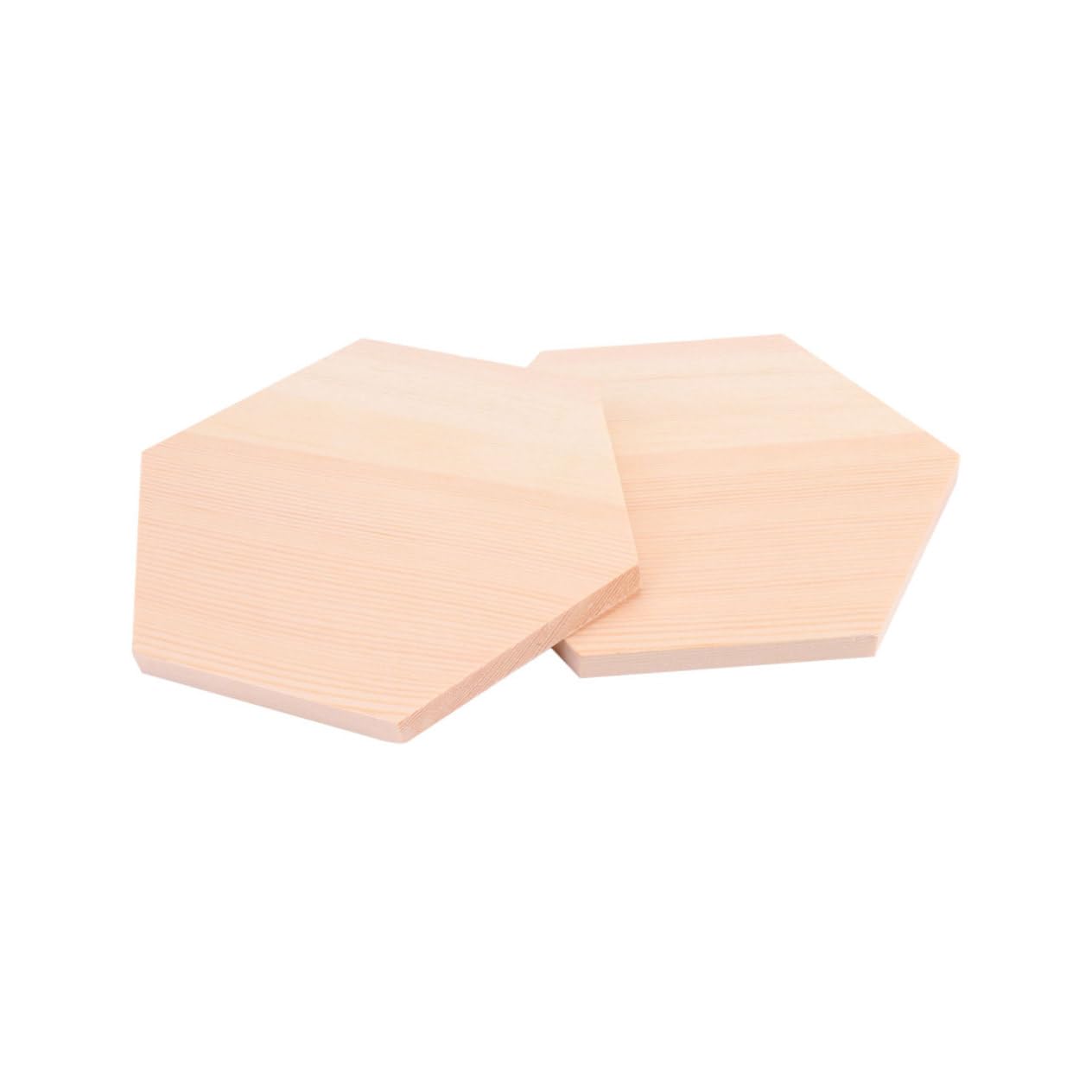 Décorations en blocs de bois bruts hexagonale pour atelier DIY