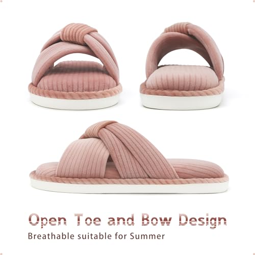 House Slippers for Women Indoor Cute Comfy Open Toe Crossband Slipper for Woman Girls and Ladies use in Bedroom, Living room and Outdoor around the Home3