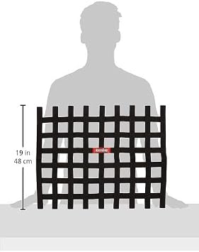 RaceQuip 721005RQP Window Net 1 in Webbing - 18 x 24 in Rectangle - Black
