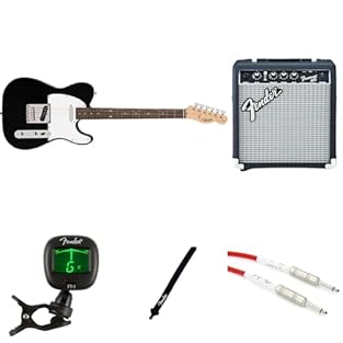 1 of Fender Squier Debut Series Telecaster Electric Guitar, Beginner Guitar, with 2-Year warranty, Black (Amazon Exclusive) 1 of Fender Frontman 10G, Combo Guitar Amp, 10W, Small Practice Amp, Suitable for Electric Guitar, Black/Silver 1 of Fender Or...