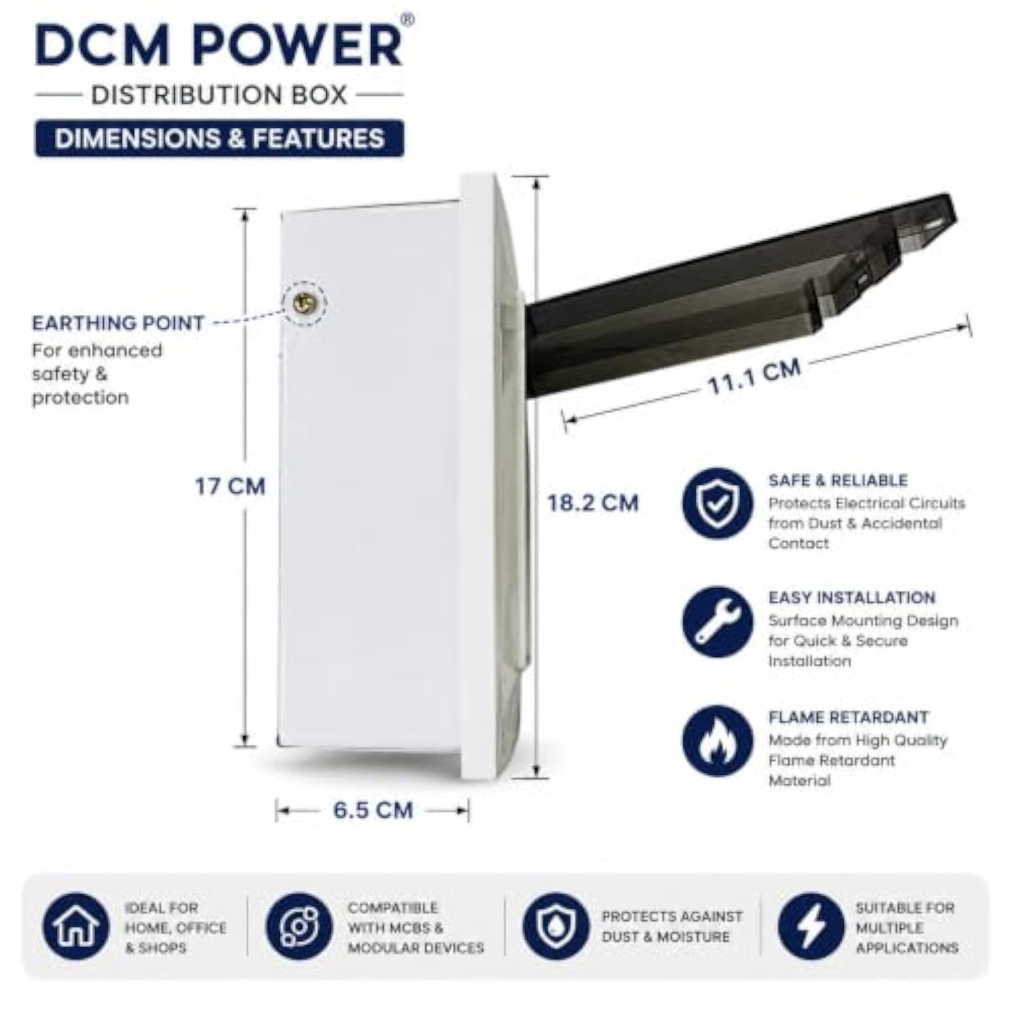 4 Way Metal Wall Mounted MCB Box